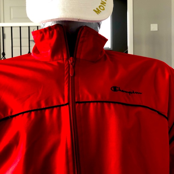 Ladies Champion Sports Jacket Red & Black size M Athletic Wear full front Zipper - Picture 3 of 5